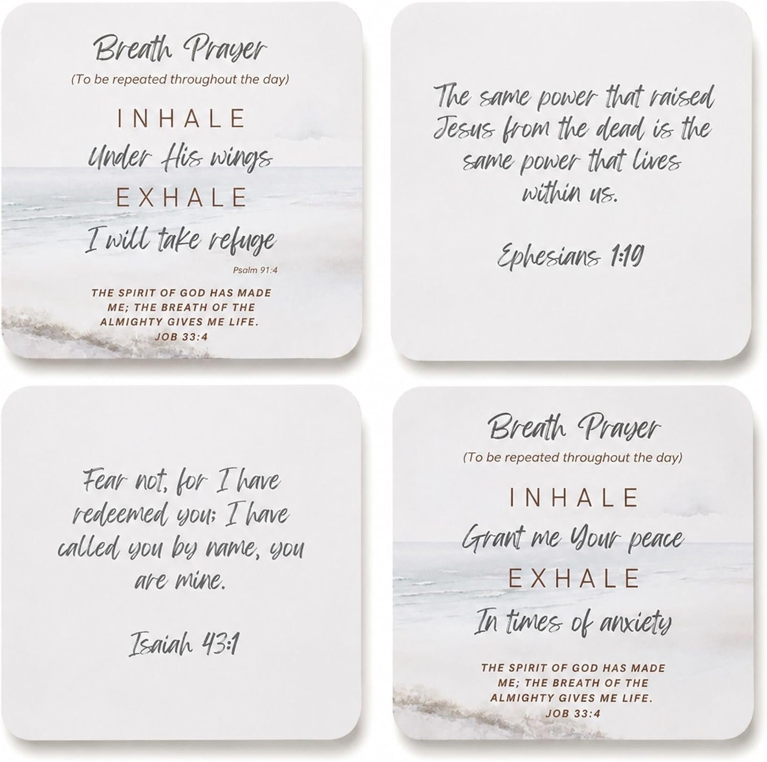 Breath Prayer Cards for Women, 30 Scripture Cards with Bible Verses