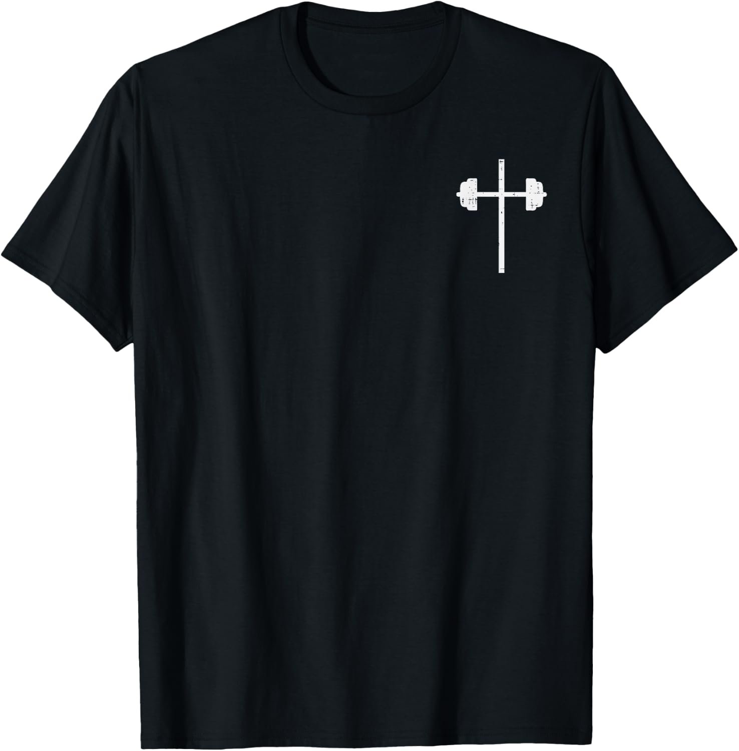 Gym Christian Barbel Cross Pocket Workout Dumbbell Men Women T-Shirt