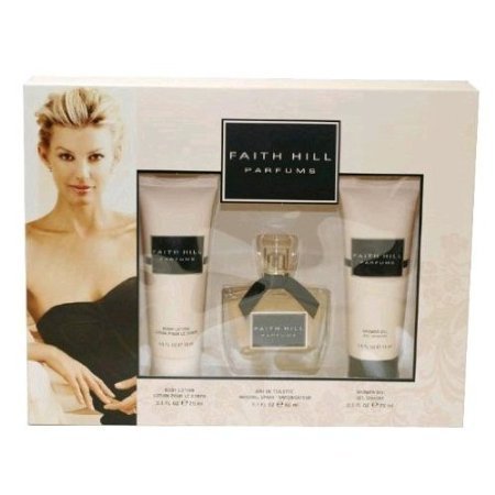 Faith Hill Parfums Gift Set for Women (Eau De Toilette Spray, Lotion, Shower Gel)