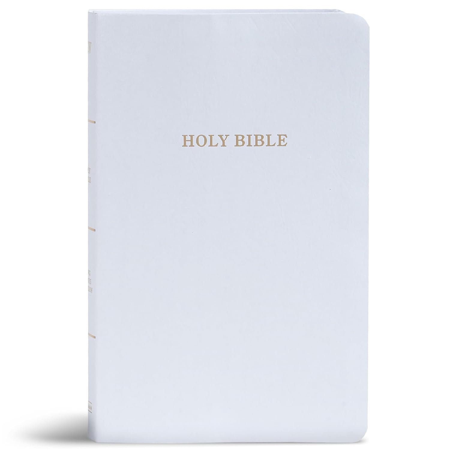 KJV Gift and Award Bible, White Imitation Leather, KJV Holy Bible, Red Letter, Pure Cambridge Text, Presentation Page, Ribbon Marker, Easy-to-Read Bible MCM Type