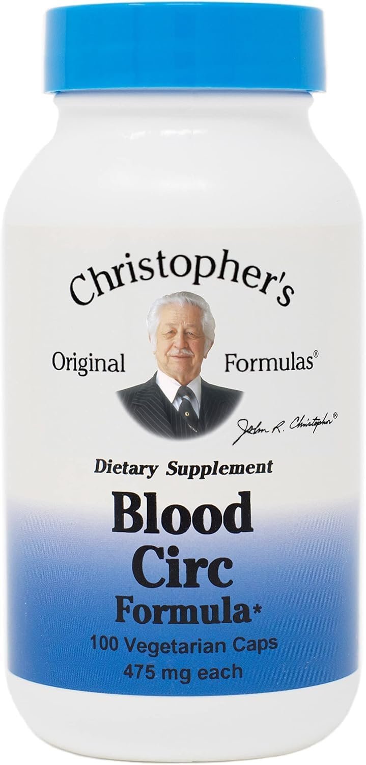 Christopher’s Original Formulas Blood Circ Formula Capsules, Herbal Supplement for Cardiovascular & Circulatory Wellness, 100 Capsules