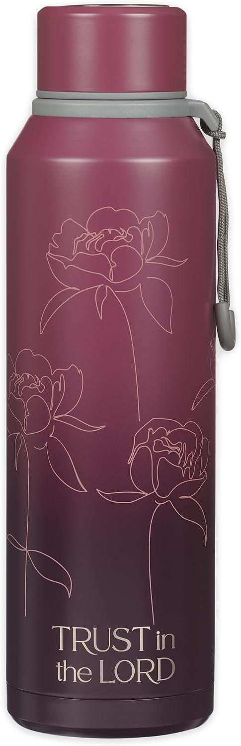 Christian Art Gifts Stainless Steel Water Bottle: Trust in the Lord