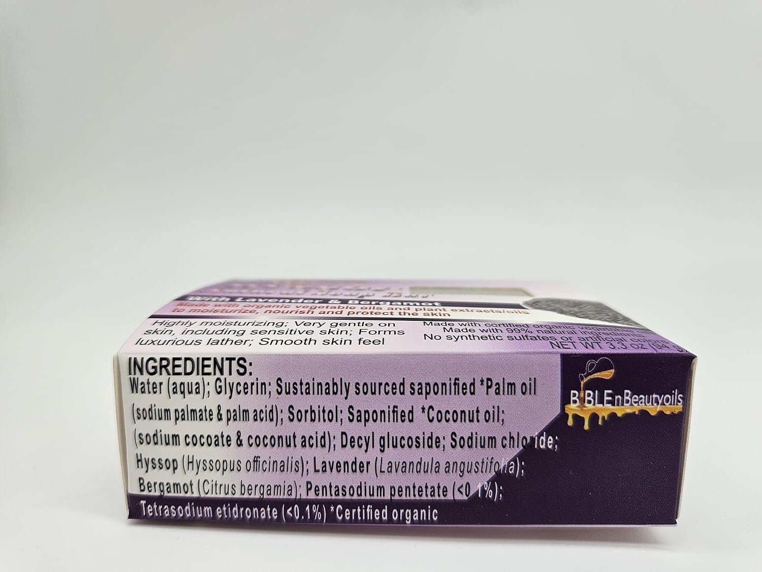 Cleanse Me With Hyssop Natural Soap Bar, Herbal Soap Bar Infused with Hyssop, Lavender, and Bergamot Fragrance for a Refreshing Cleansing Experience (Lavender, and Bergamot)