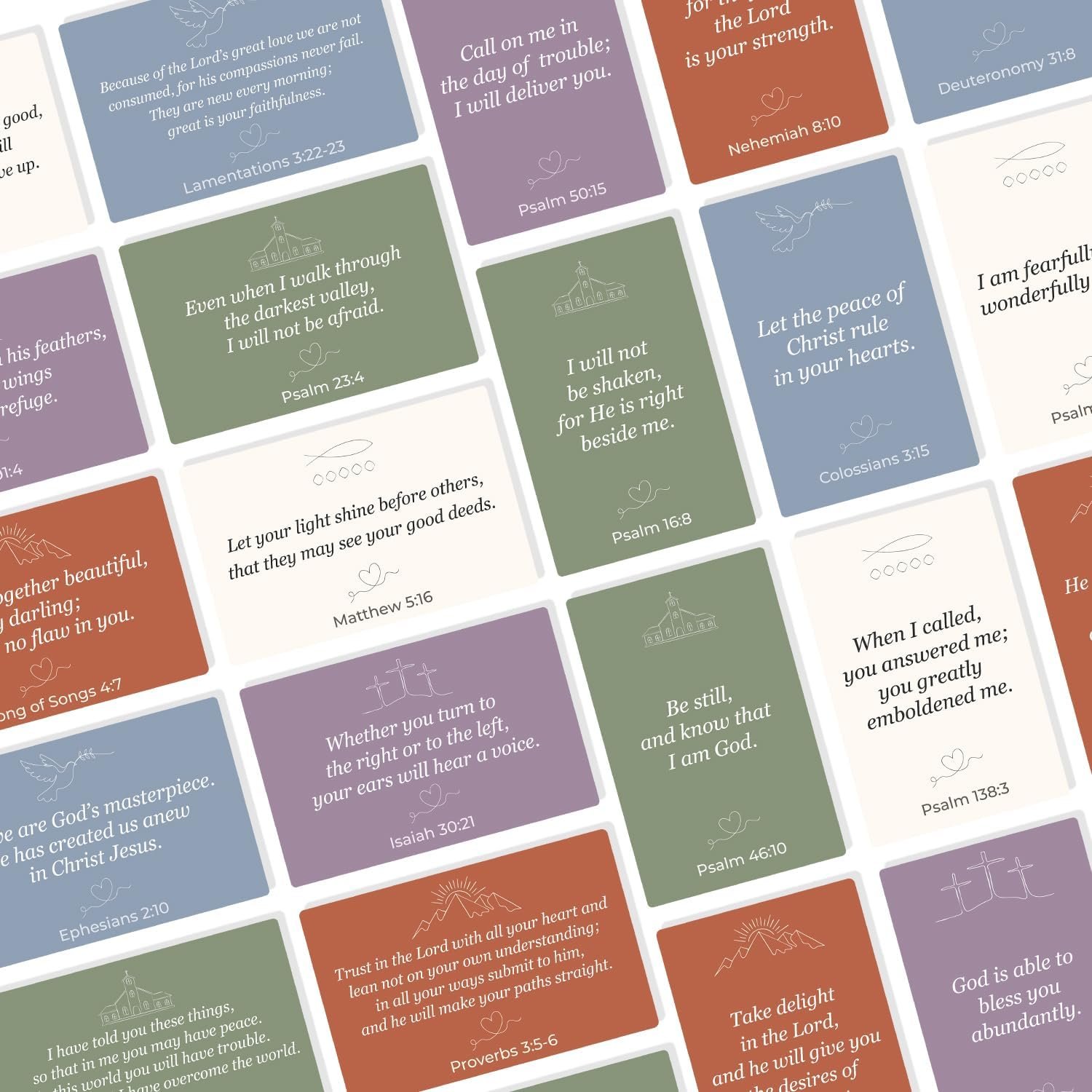 100 Pcs Prayer Card, Bible Verse Scripture Prayer Cards for Women and Men, Encouragement Motivational Christian Gift
