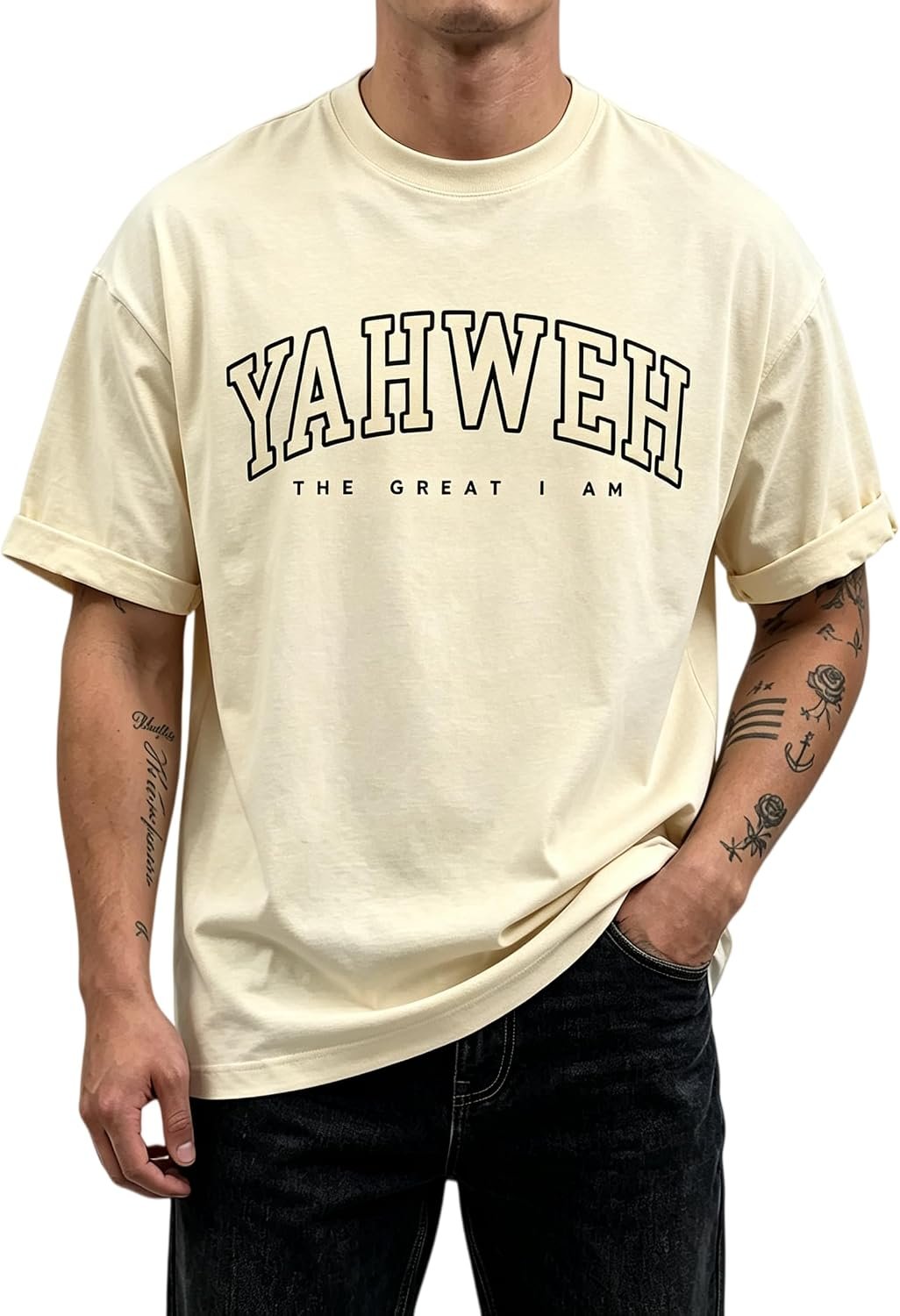 Christian Shirts For Men Yahweh Christian Graphic Tees The Great I Am