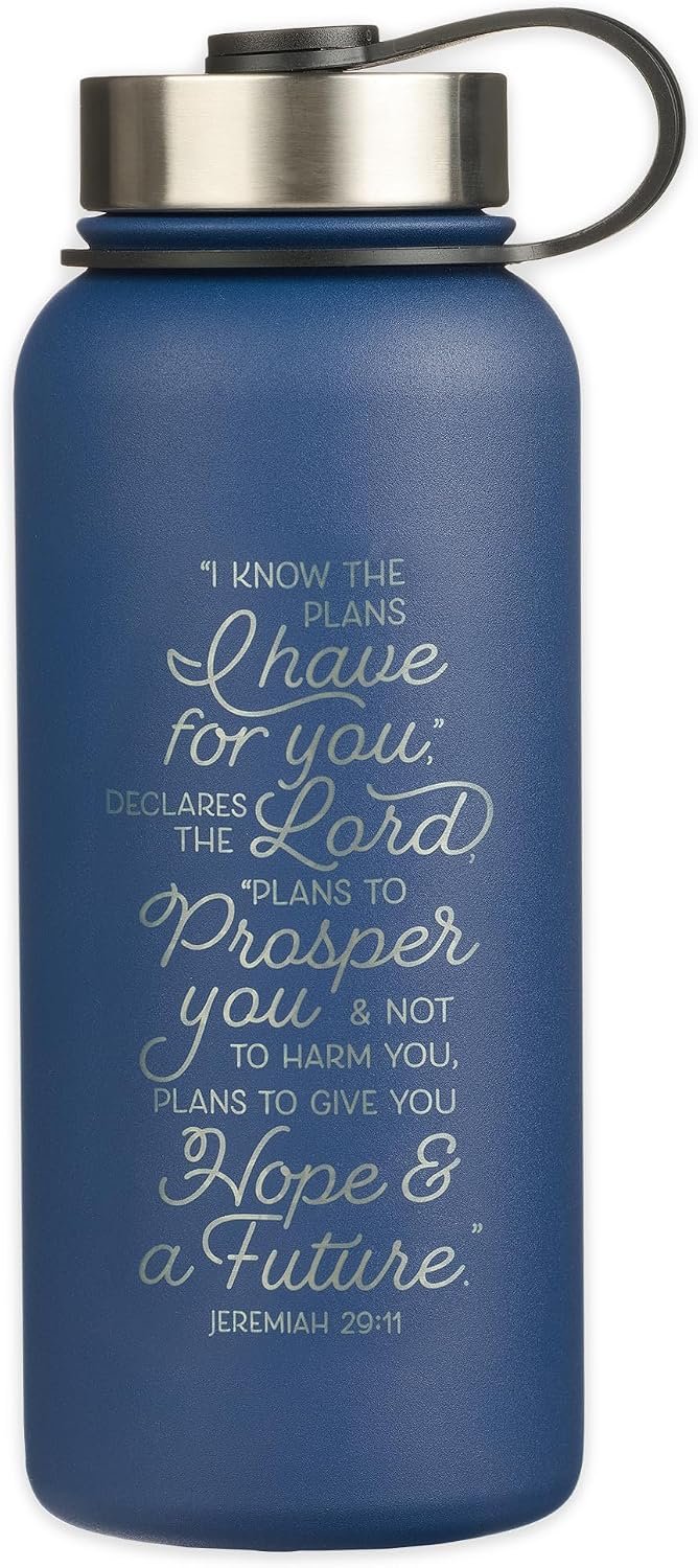 Christian Art Gifts Stainless Steel Water Bottle: I Know the Plans