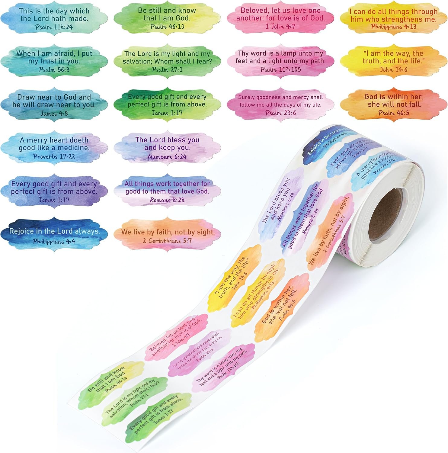 1400Pcs Bible Verse Sticker Scripture Inspirational Label,Gift Decor