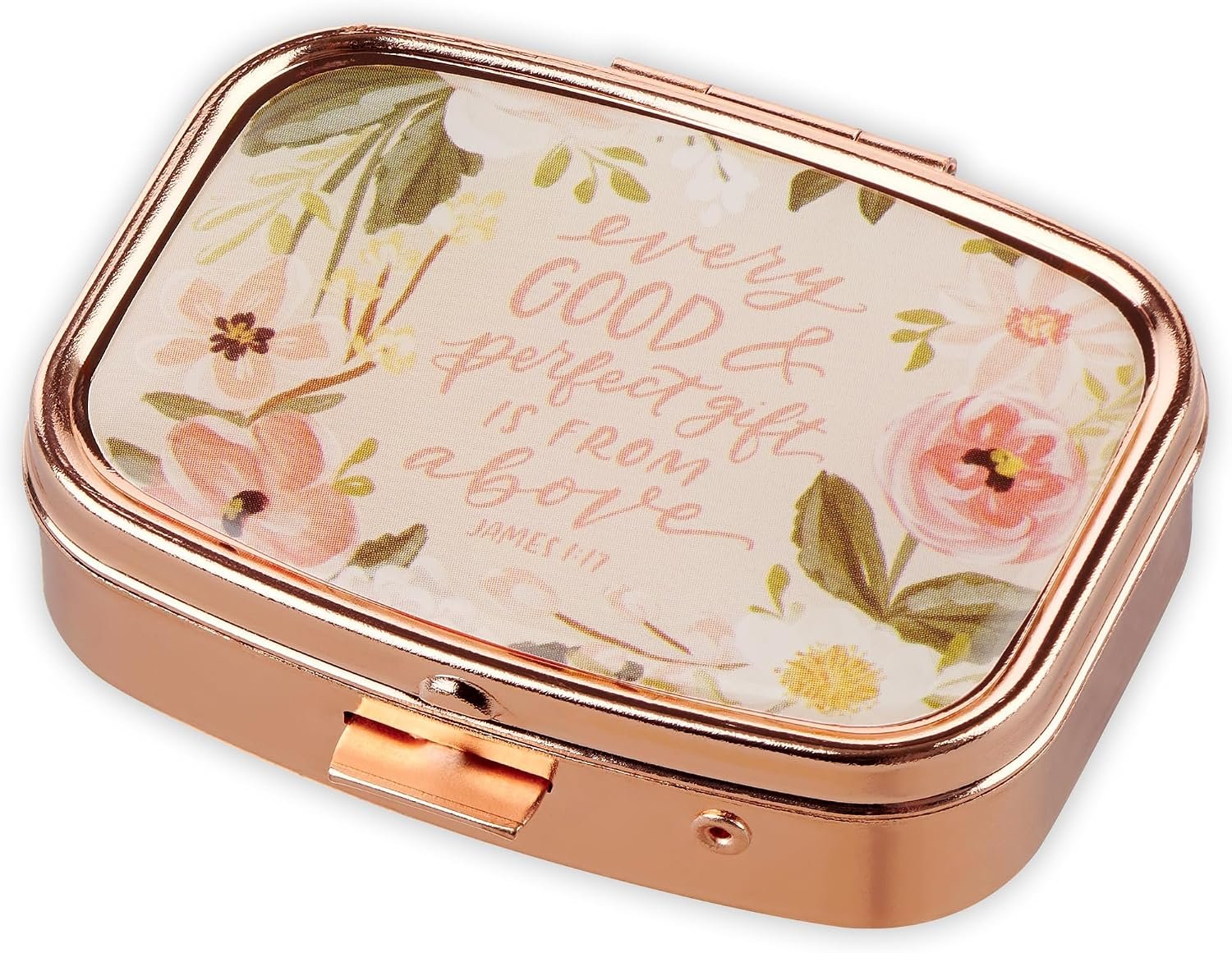 Christian Art Gifts Portable Pocket Pill Storage Case for Women