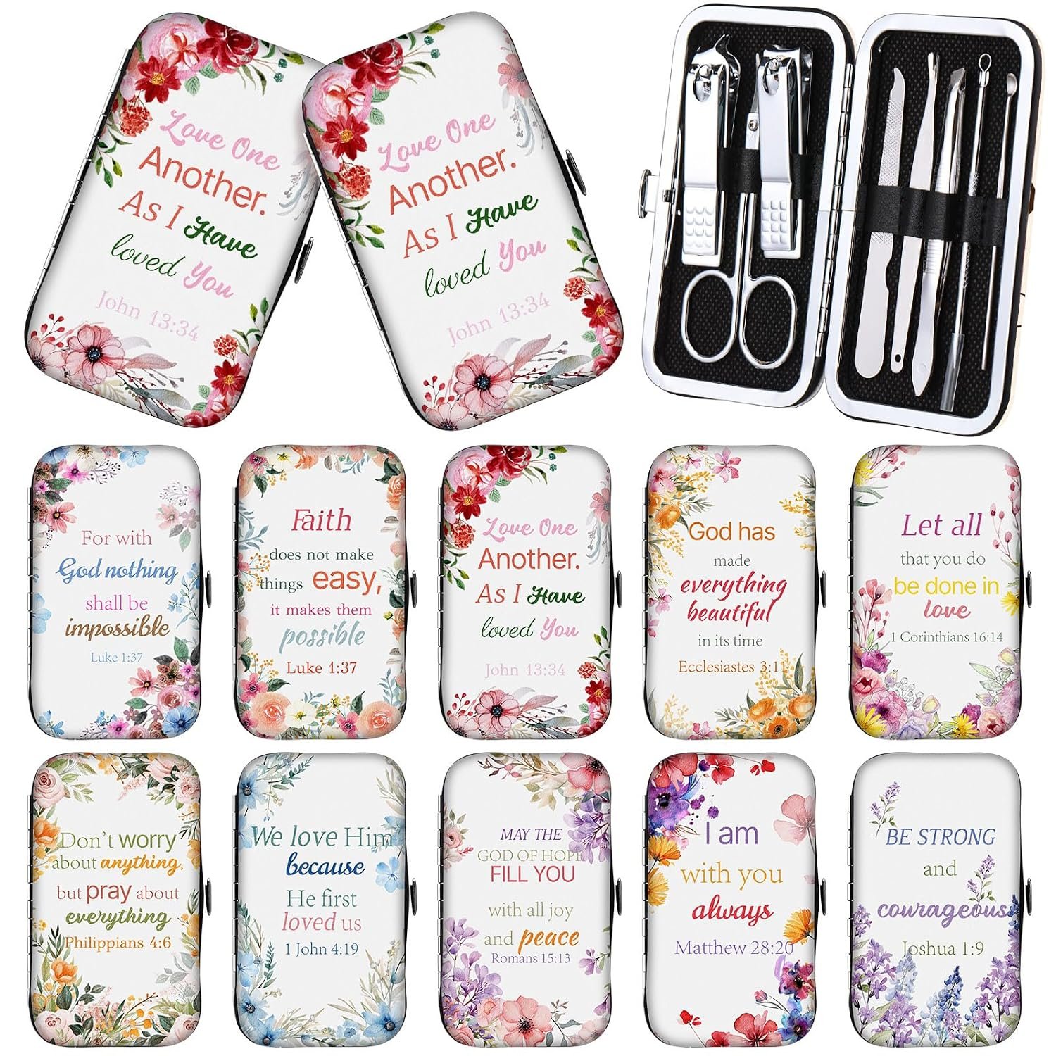 10 Sets Christian Gifts for Women Bulk, 10 Sets, Floral Warmth
