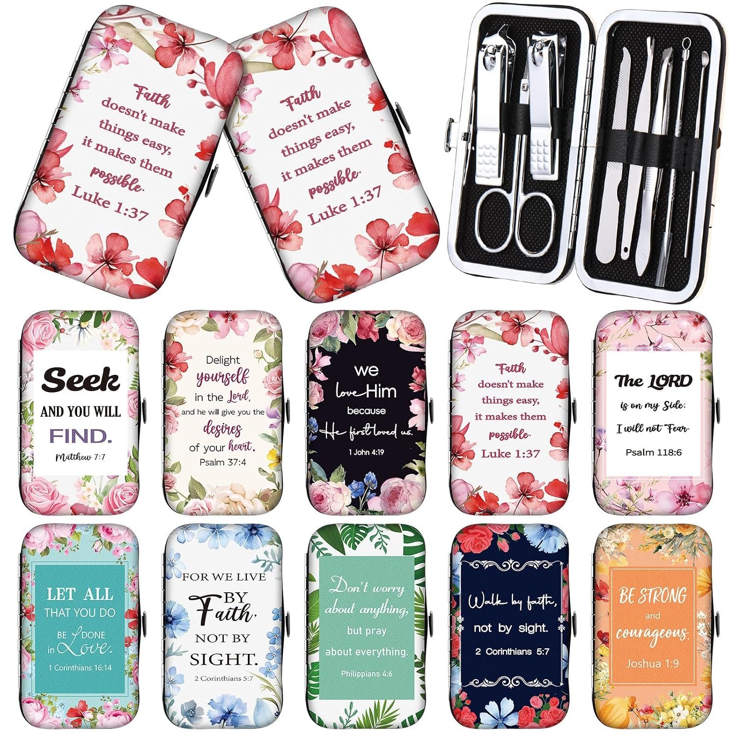 10 Sets Christian Gifts for Women Bulk, 10 Sets, Floral Utility