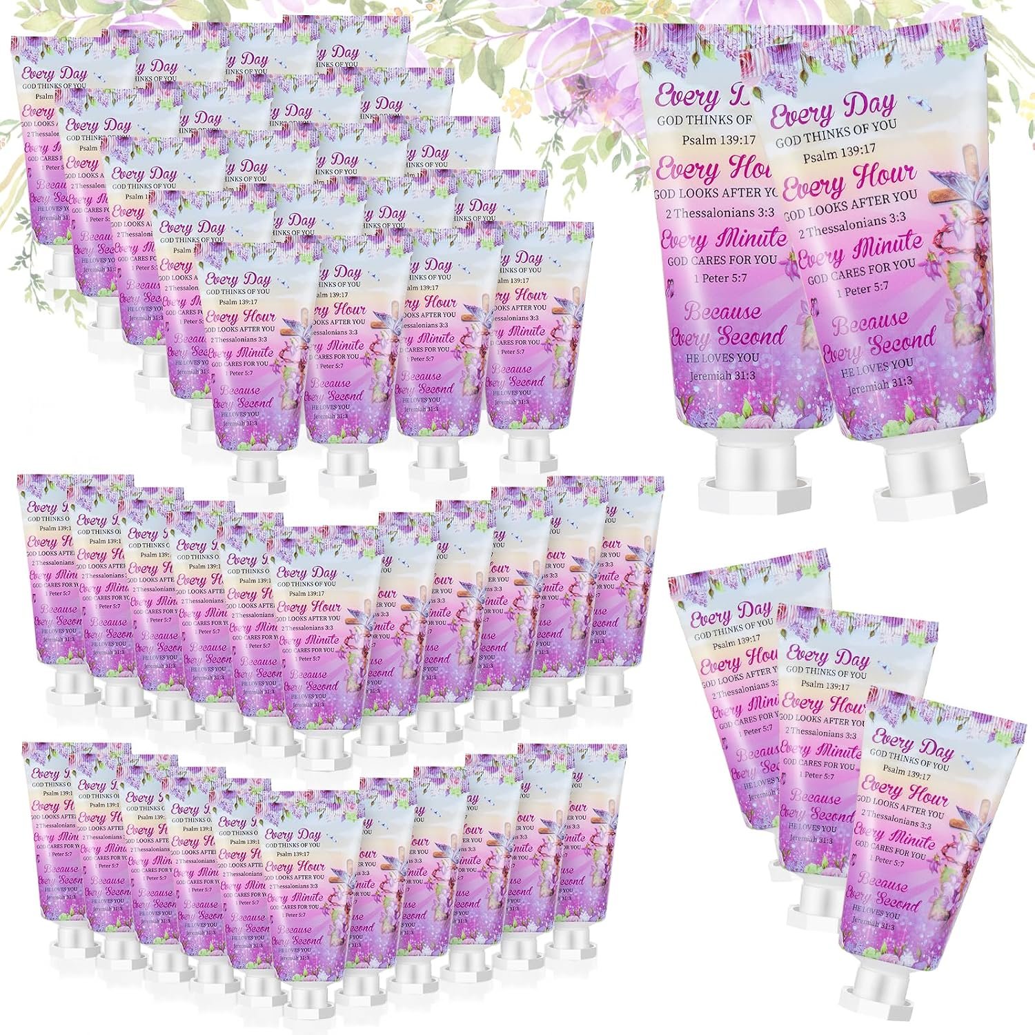 50 Pack Christian Hand Lotion Bulk Gifts for Women, Cross