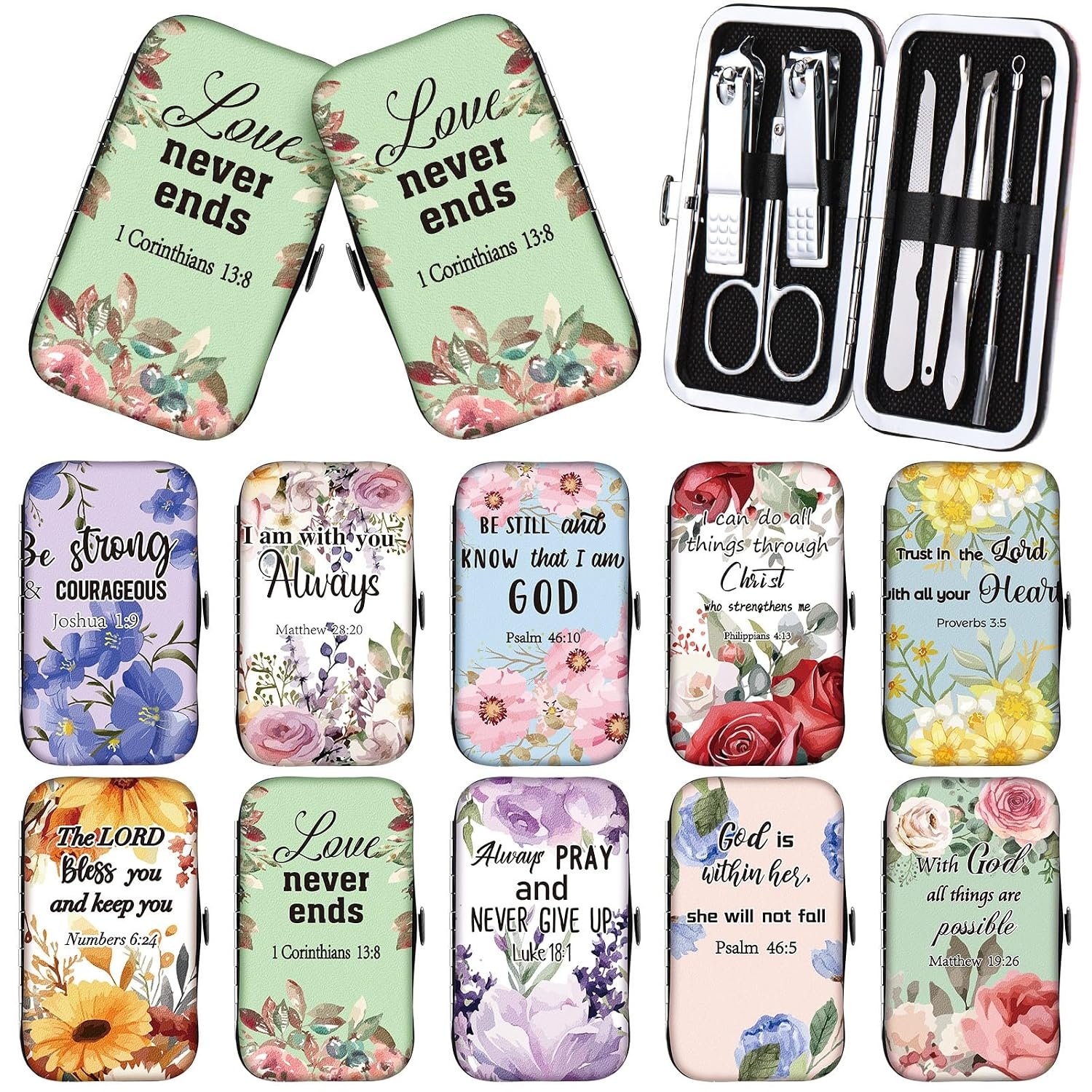 10 Sets Christian Gifts for Women Bulk, Floral Strength