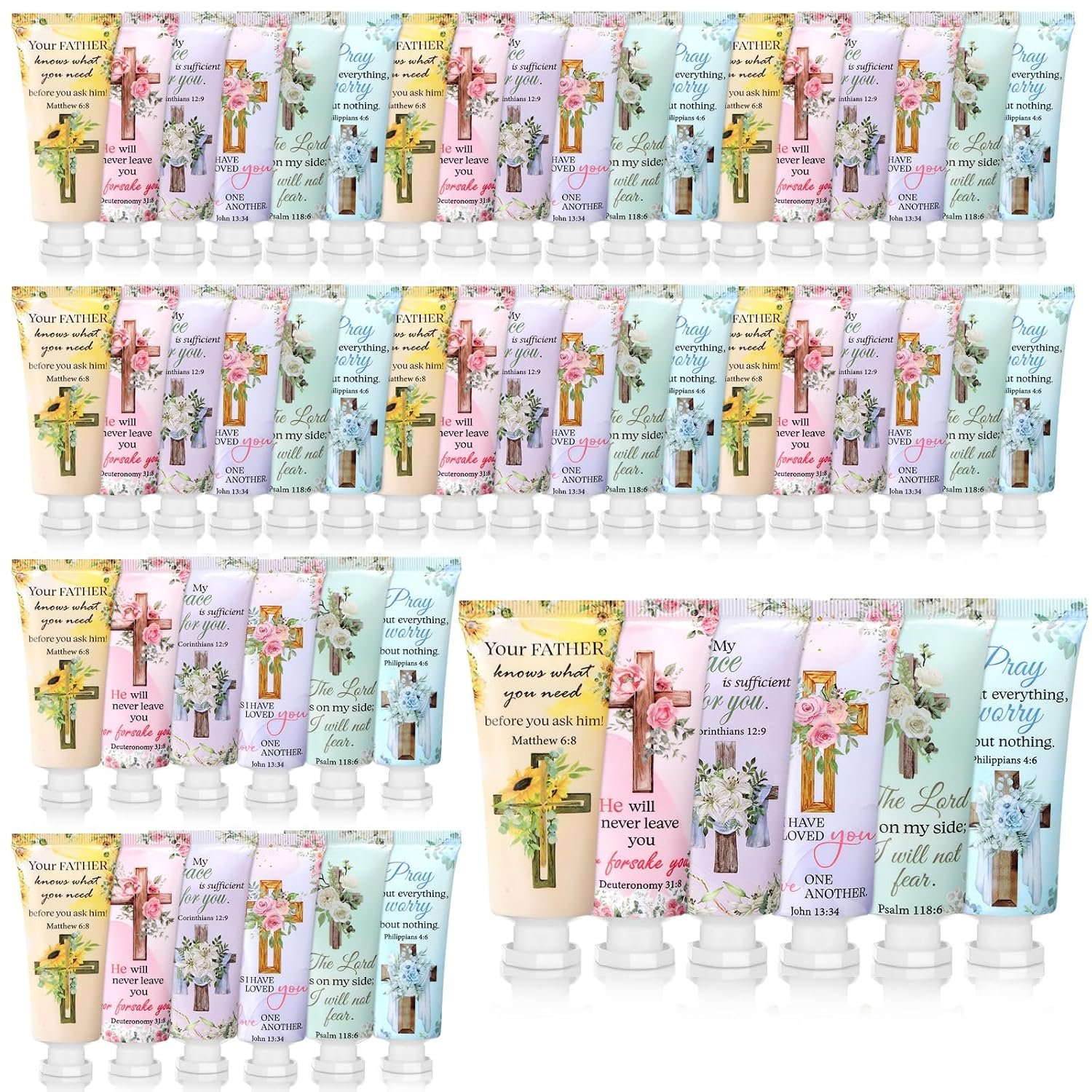 48 Pcs Breast Cancer Awareness Hand Cream Christian Gifts for Women
