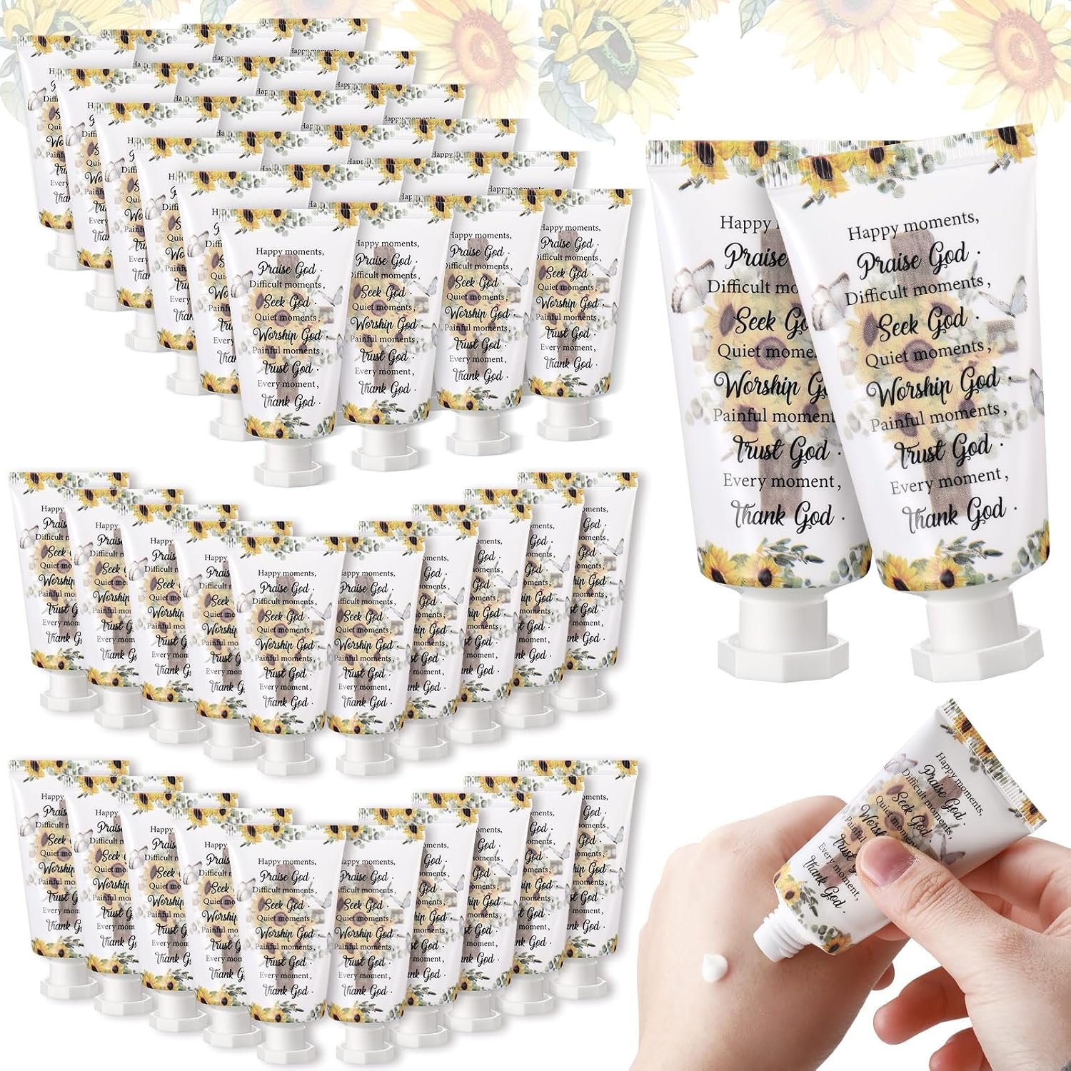50 Pack Christian Hand Lotion Bulk Gifts for Women, Stylish