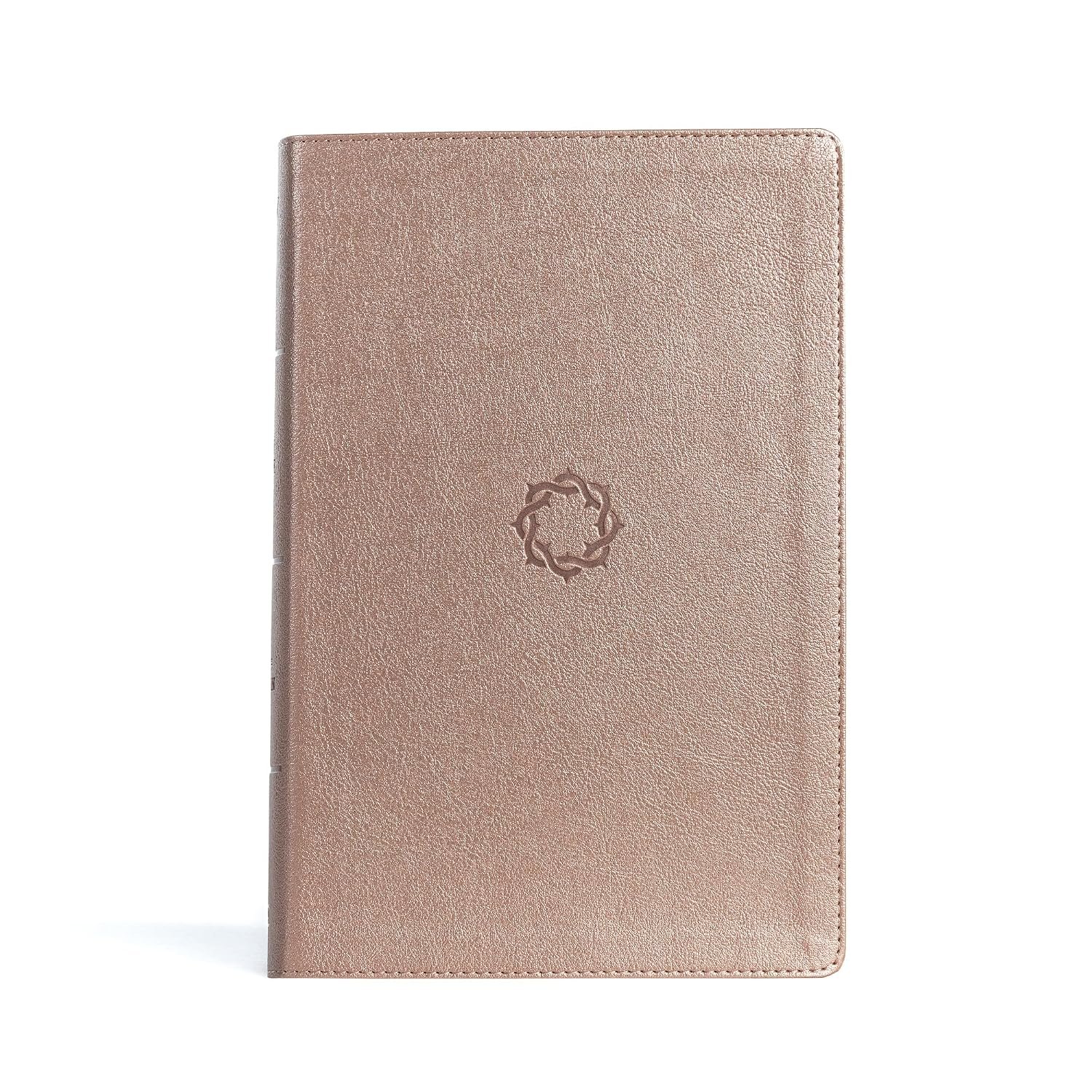 KJV Essential Teen Study Bible, Rose Gold LeatherTouch – Devotionals, Study Tools, Red Letter, Pure Cambridge Text, Full-Color Maps, Presentation Page, Easy-to-Read MCM Type
