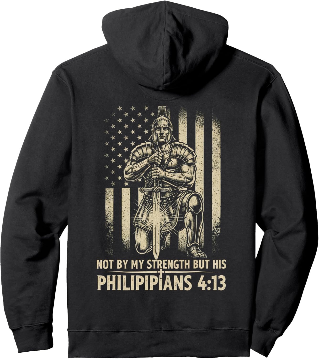 Philippians 4:13 Christian Bible Workout Gym Strength Faith Pullover Hoodie